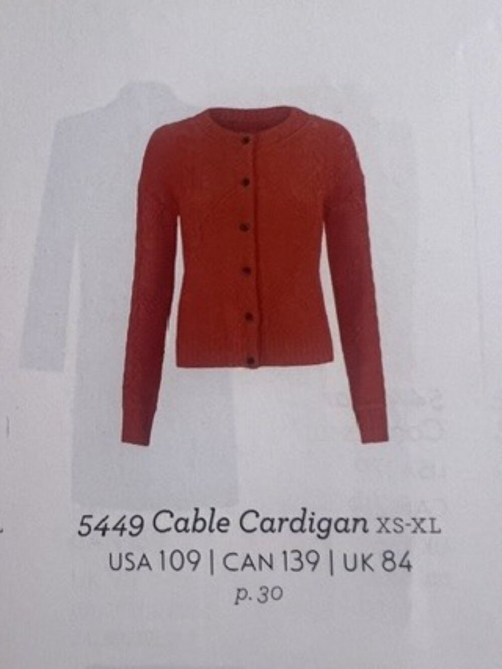 Cabi Red Size Small Cable Cardigan